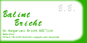 balint bricht business card